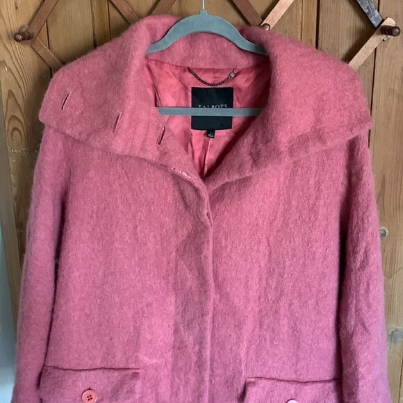 Talbots pink mohair wool blend peacoat - Picture 4 of 11